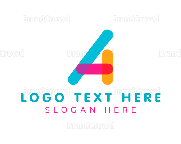 Colorful Creative Media Letter A Logo