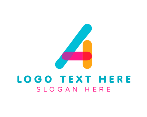 Colorful Creative Media Letter A Logo