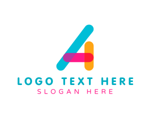App - Colorful Creative Media Letter A logo design
