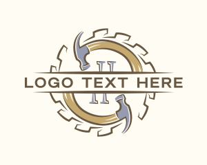 Lumber - Hammer Saw Carpentry logo design