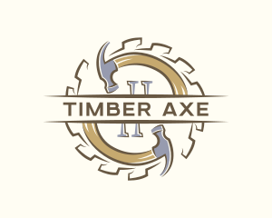 Hammer Saw Carpentry logo design