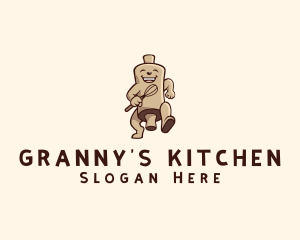 Kitchen Cook Rolling Pin logo design