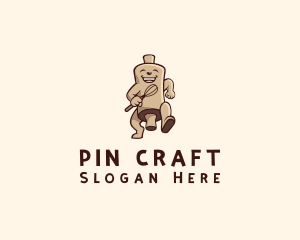 Pin - Kitchen Cook Rolling Pin logo design