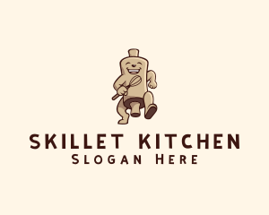 Kitchen Cook Rolling Pin logo design