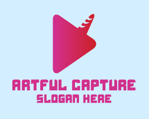 App - Unicorn Media Play logo design