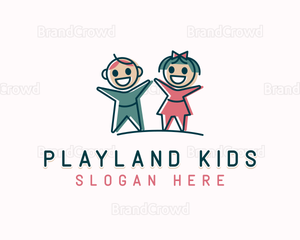 Kindergarten Daycare Learning Logo