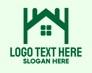 Rental - Green Home Leasing logo design
