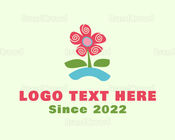 Nursery Flower Plant Logo