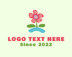 Early Education - Nursery Blooming Flower logo design