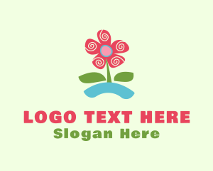 Nursery Blooming Flower Logo