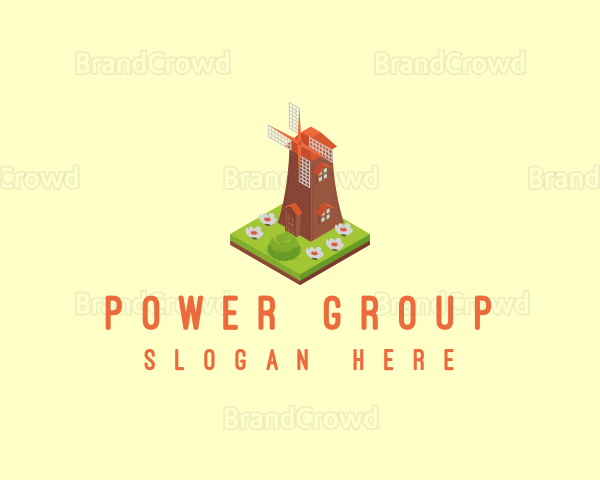 Flower Garden Windmill Logo