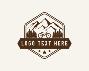 Biking - Mountain Forest Bicycle logo design