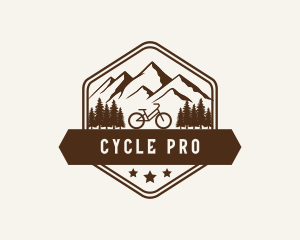 Biking - Mountain Forest Bicycle logo design