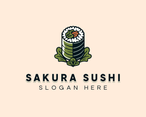 Organic Rice Sushi logo design