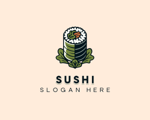 Organic Rice Sushi logo design