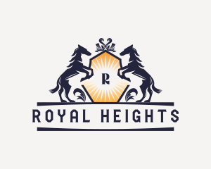 Royalty Crest Horse logo design