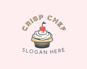 Cherry Cupcake Pastry logo design