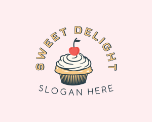 Cherry Cupcake Pastry logo design