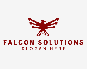 Red Eagle Bird Arrow logo design