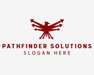 Directional - Red Eagle Bird Arrow logo design