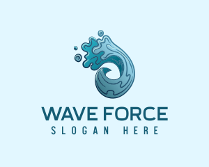 Tsunami - Circle Ocean Wave logo design