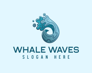 Circle Ocean Wave logo design