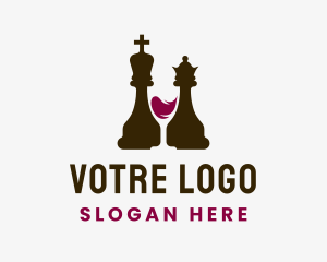 King - Chess King Queen Liquor logo design