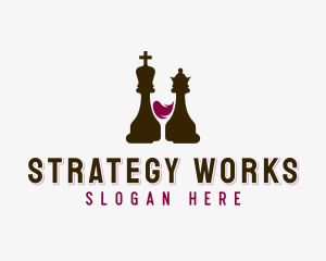 Chess Wine Liquor logo design