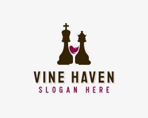 Chess Wine Liquor logo design