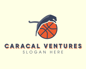 Caracal - Panther Basketball Ball logo design