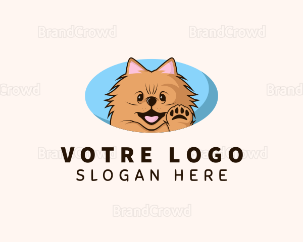 Cute Dog Grooming Logo