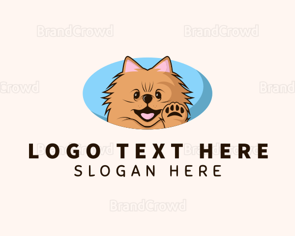 Cute Dog Grooming Logo