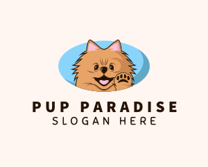 Cute Dog Grooming logo design