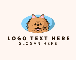 Cute Dog Grooming Logo