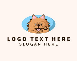 Cute Dog Grooming Logo