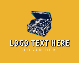 Record Label - Vinyl Record Player logo design