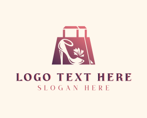 Shoe - High Heels Shopping logo design