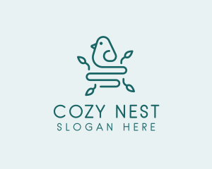 Nesting - Cute Canary Bird logo design