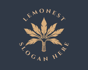 Asset - Golden Natural Leaf logo design