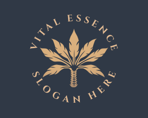 Essential - Golden Natural Leaf logo design