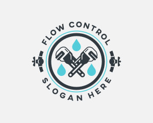 Plumbing Valve Wrench logo design