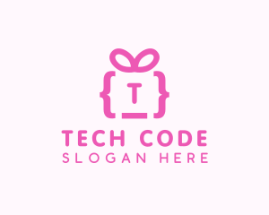 Ribbon Gift Code logo design