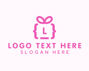 Initial - Ribbon Gift Code logo design
