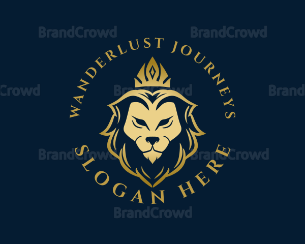 Golden Premium Lion Logo