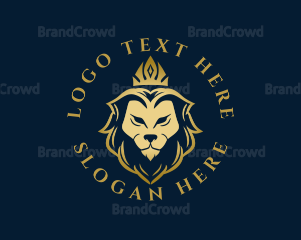 Golden Premium Lion Logo