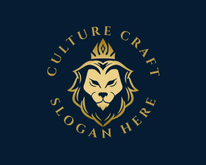 Golden Premium Lion Logo