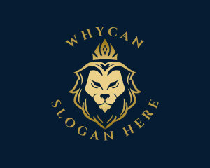 Golden Premium Lion Logo