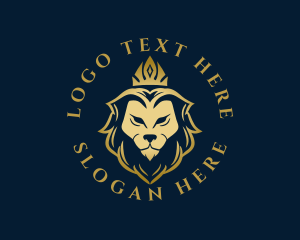 Golden - Golden Premium Lion logo design