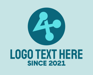 System - Modern Blue System Symbol logo design