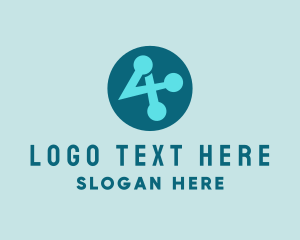 Digital - Modern Blue System Symbol logo design